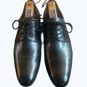 Kennith Cole Classic Black Leather Dress Oxfords Sz 7.5 (40)
